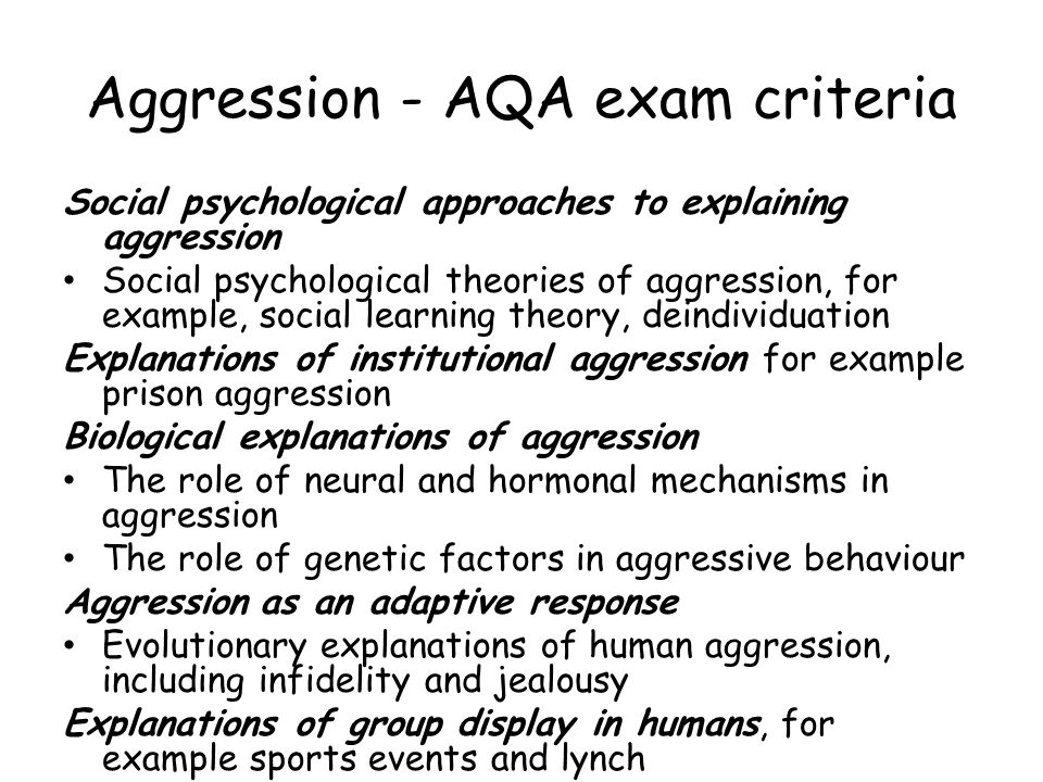 Social psychology essay on aggression